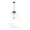 Designers Fountain Celeste 60 Watt 1-Light Matte Black Mid-Century Modern Pendant Light with Clear Glass Shade D305M-15P-MB - alternate 6